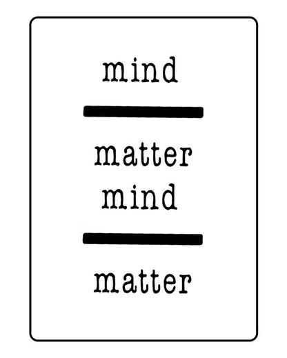 Mind over Matter Temporary Tattoo