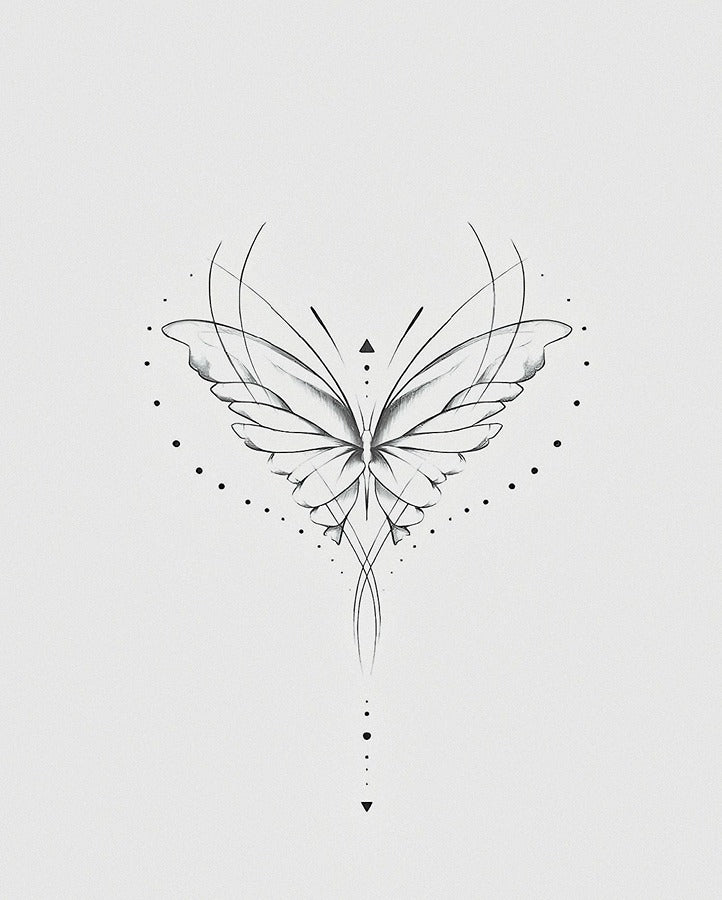 Sparkling Butterfly Semi Permanent Tattoo