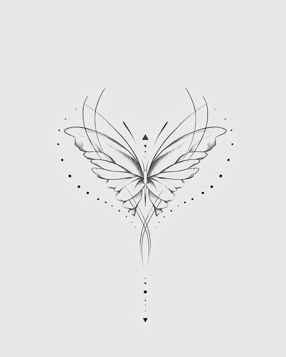 Sparkling Butterfly Semi Permanent Tattoo
