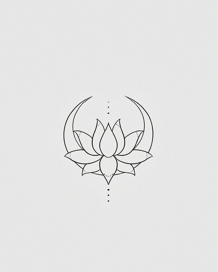 New Lotus Unalome Semi Permanent Tattoo