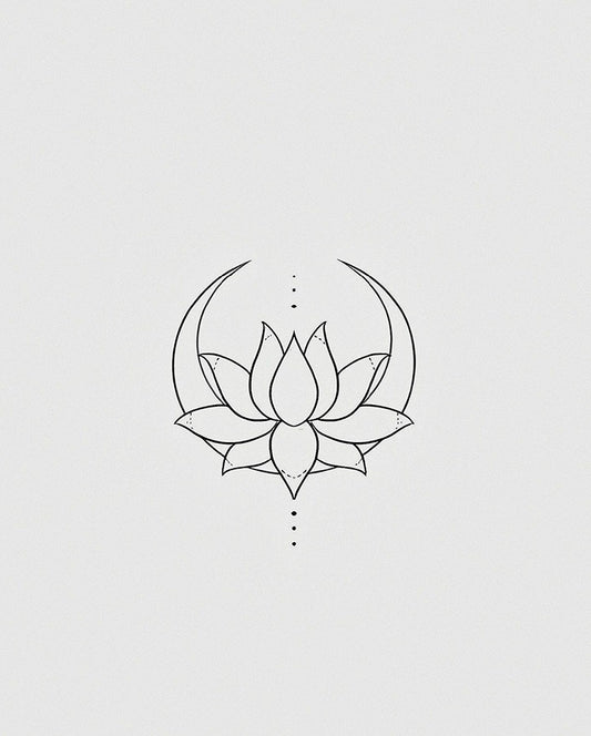 New Lotus Unalome Semi Permanent Tattoo