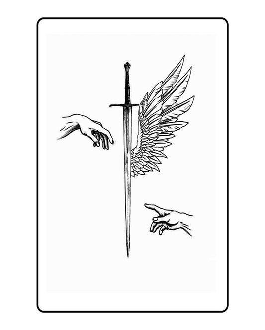 Michelngelo Sword Semi Permanent Tattoo