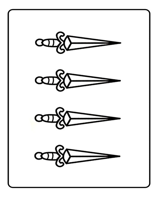 NEW Small Dagger Temporary Tattoos