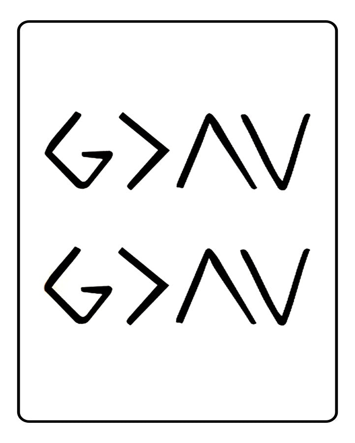 God is greater Temporary Tattoo