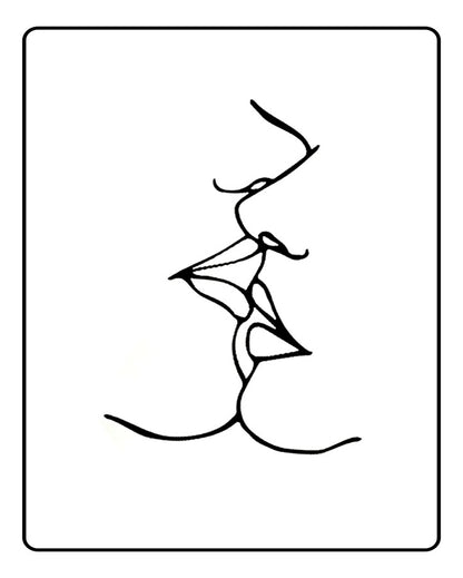 New kissing faces Temporary Tattoo