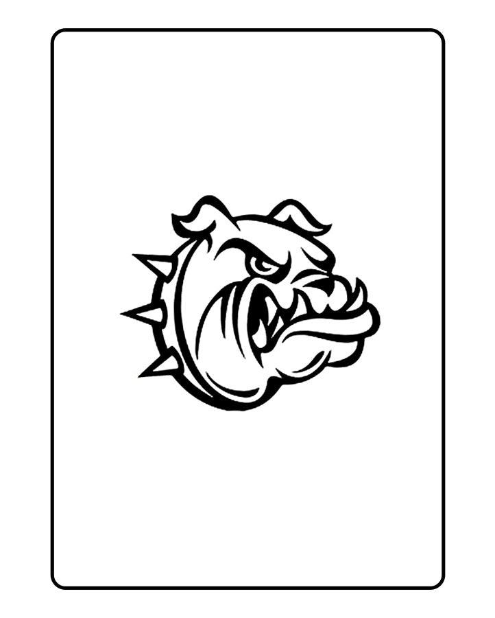 Tribal Bulldog Temporary Tattoo
