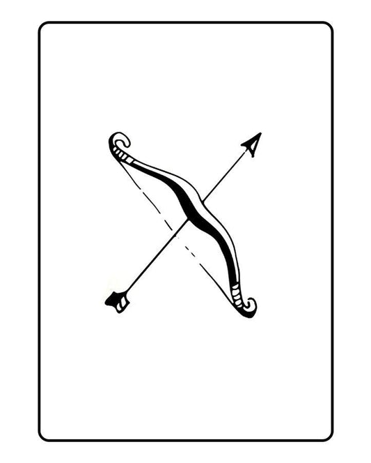 Bow and Arrow Temporary Tattoo