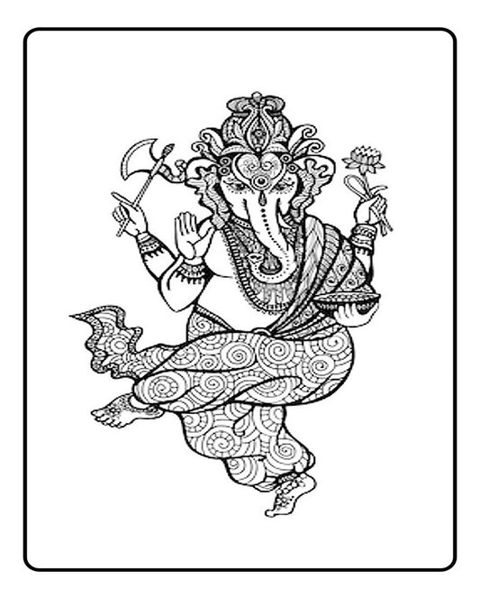 Dancing Ganesha Temporary Tattoo
