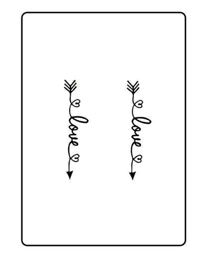 Love Arrow Temporary Tattoo