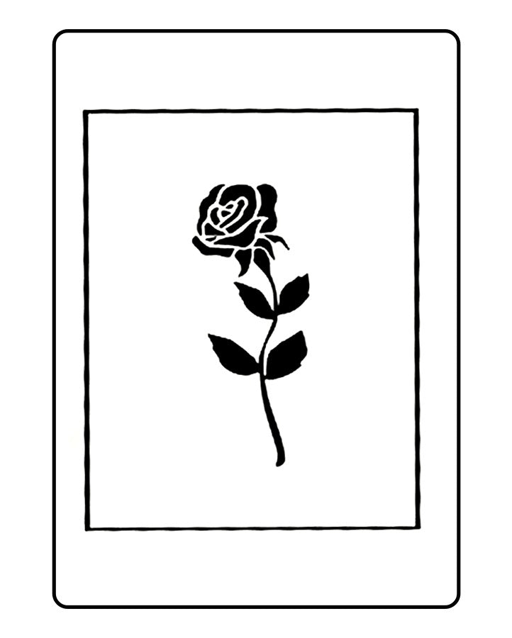 Rose Frame Temporary Tattoo