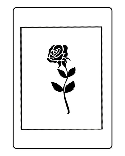 Rose Frame Temporary Tattoo
