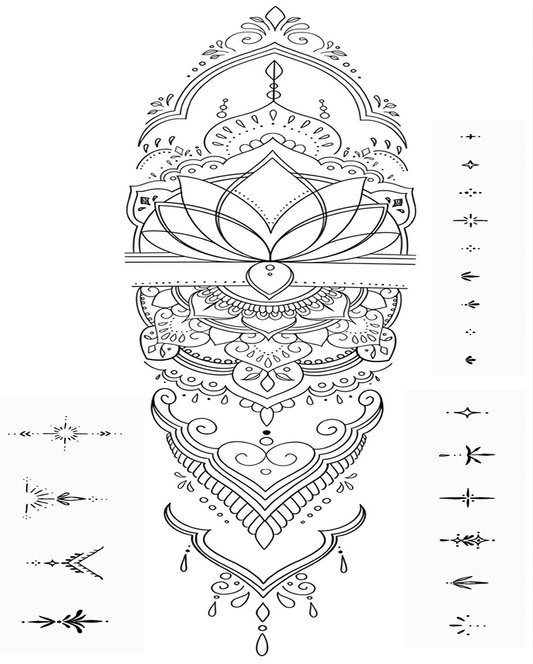 Lotus Lore Temporary Tattoo
