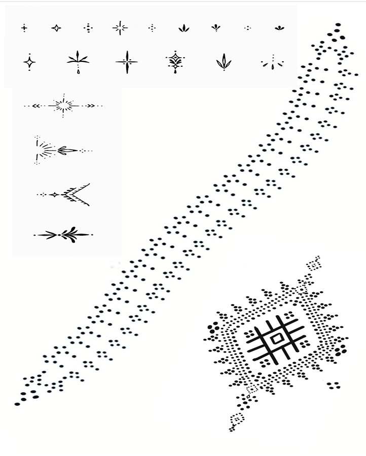 Dot Matrix Temporary Tattoo