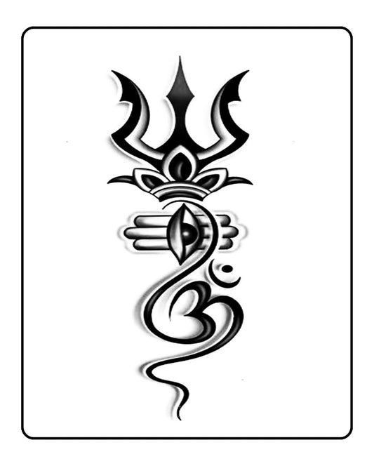 Shiva Trishul Semi Permanent Tattoo