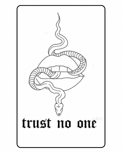 Trust No One Semi Permanent Tattoo