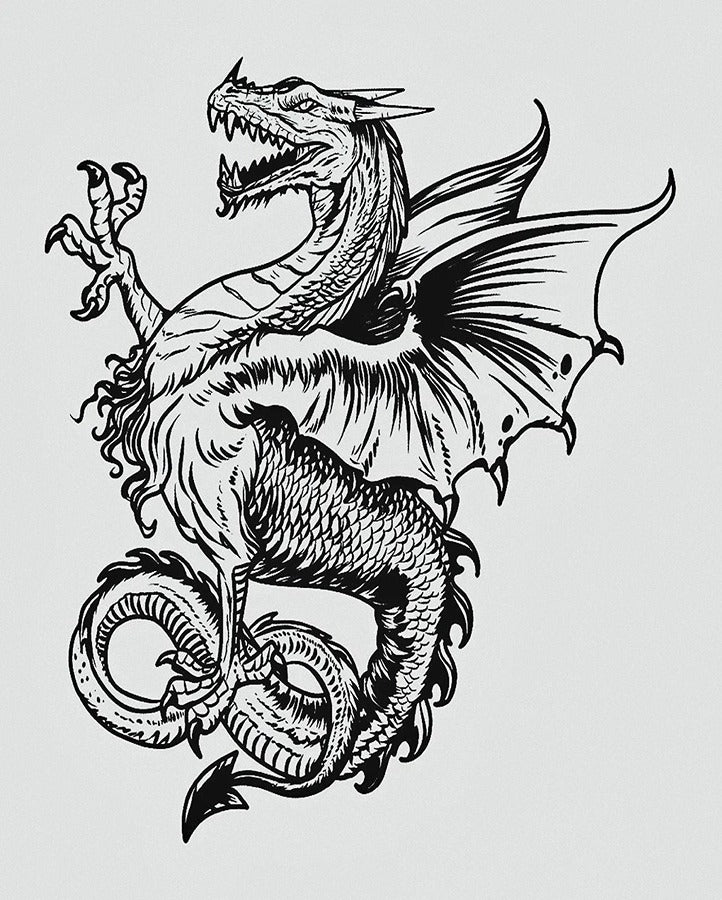 Dragon King Semi Permanent Tattoo