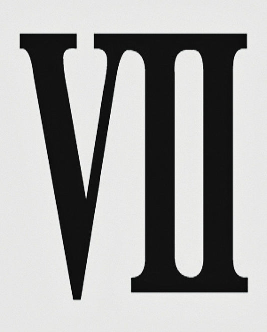 VII Roman Number Semi Permanent Tattoo