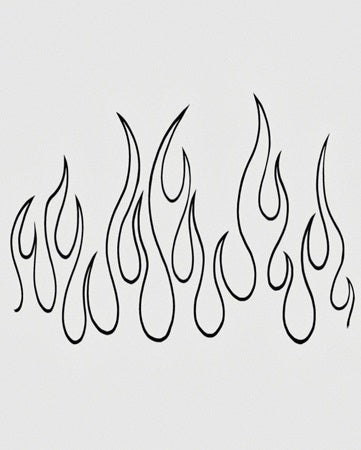 Wall of Flame Temporary Tattoo