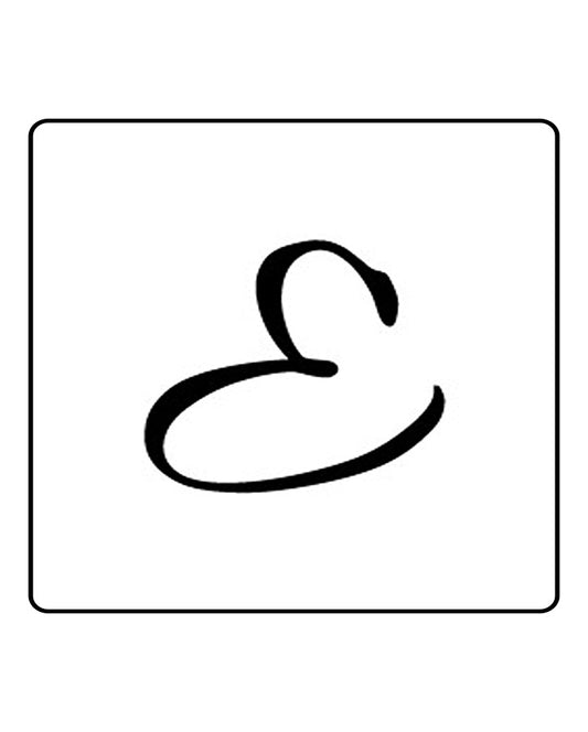 E Alphabet Semi Permanent Tattoo