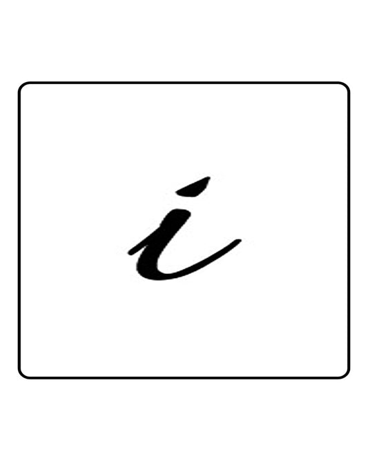 i Alphabet Semi Permanent Tattoo