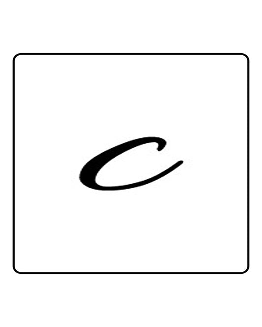 c Alphabet Semi Permanent Tattoo