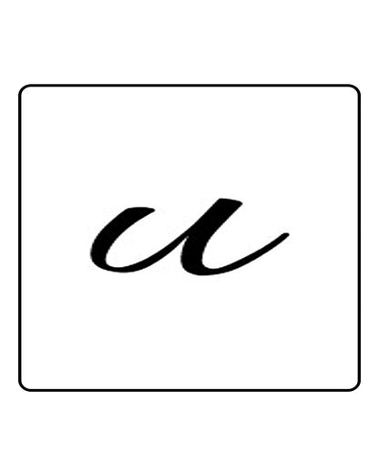 u Alphabet Semi Permanent Tattoo