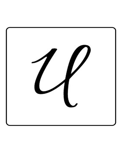 U Alphabet Semi Permanent Tattoo