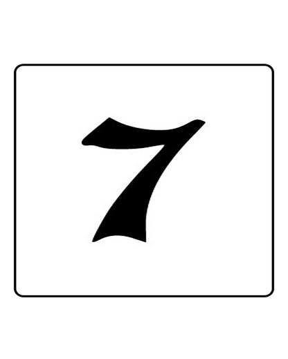 7 Number Semi Permanent Tattoo