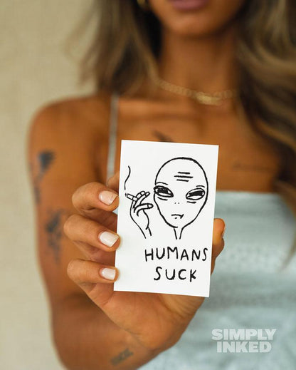 Humans Suck Temporary Tattoo
