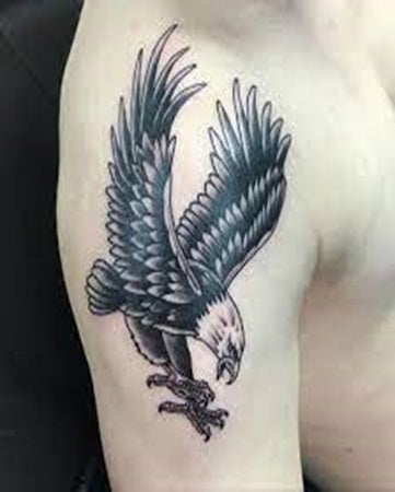 Hunting Eagle Semi-Permanent Tattoo