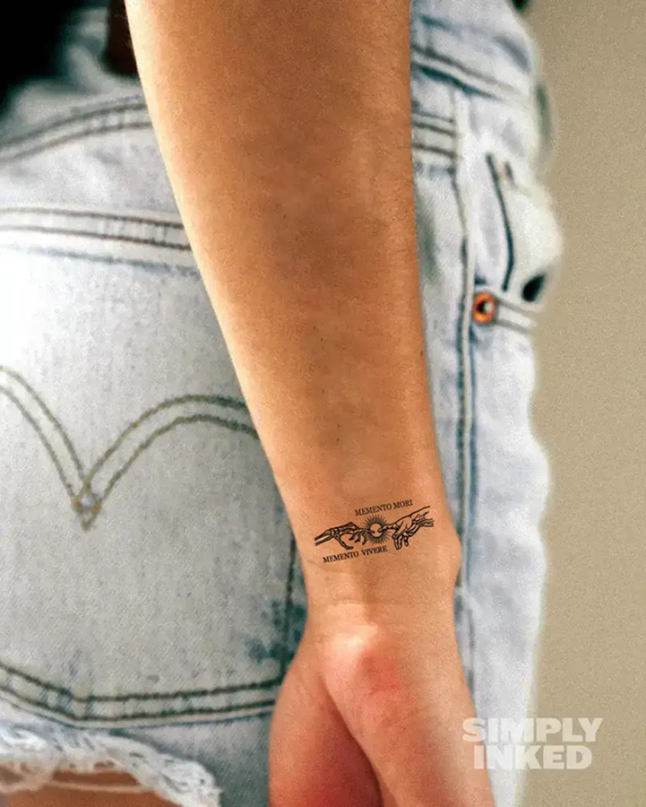 Memento MORI/VIVERE Temporary Tattoo