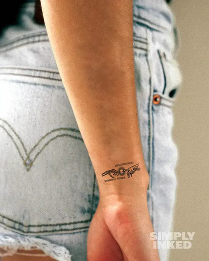 Memento MORI/VIVERE Temporary Tattoo