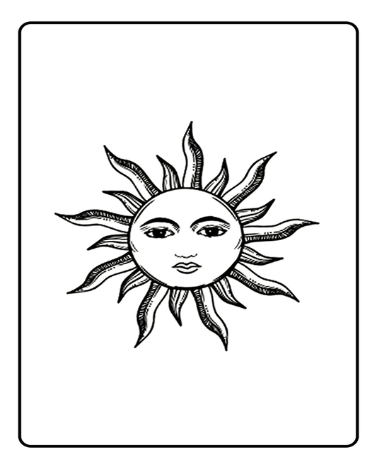 Sun Temporary Tattoo