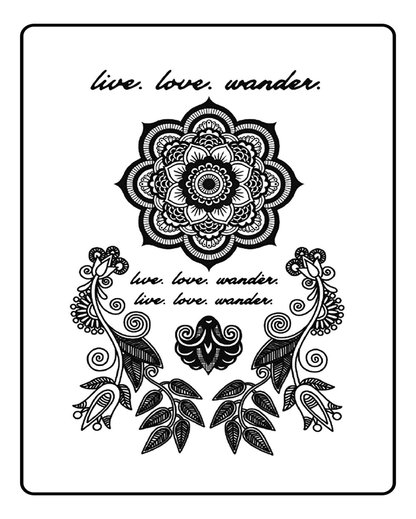 Live Love Wander Semi-Permanent Tattoo