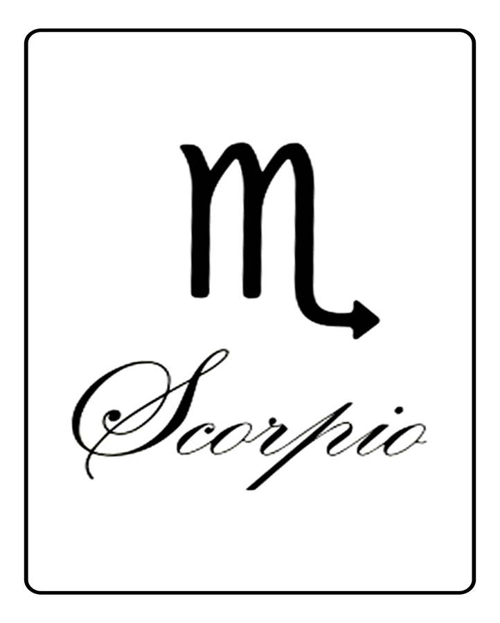 Scorpio Astrology Temporary Tattoo