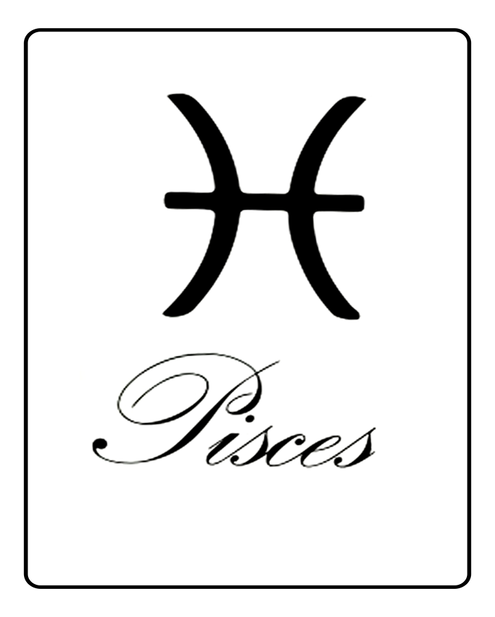 Pisces Astrology Temporary Tattoo