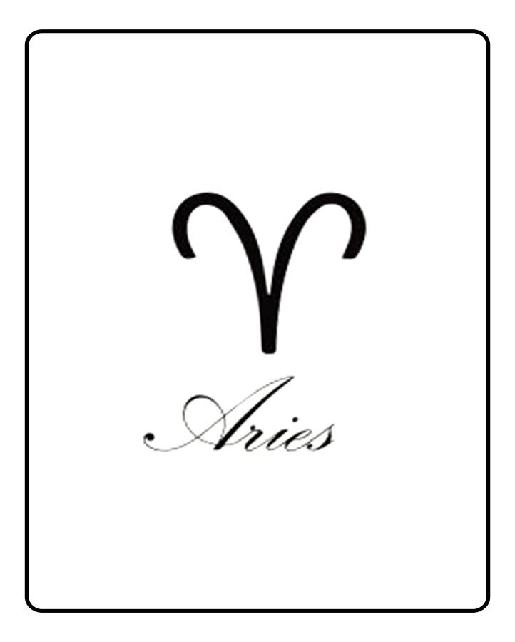 Aries Astrology Temporary Tattoo
