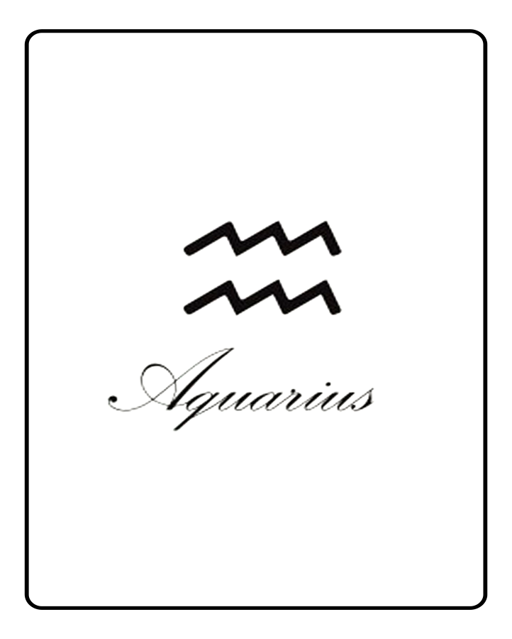 Aquarius Astrology Temporary Tattoo