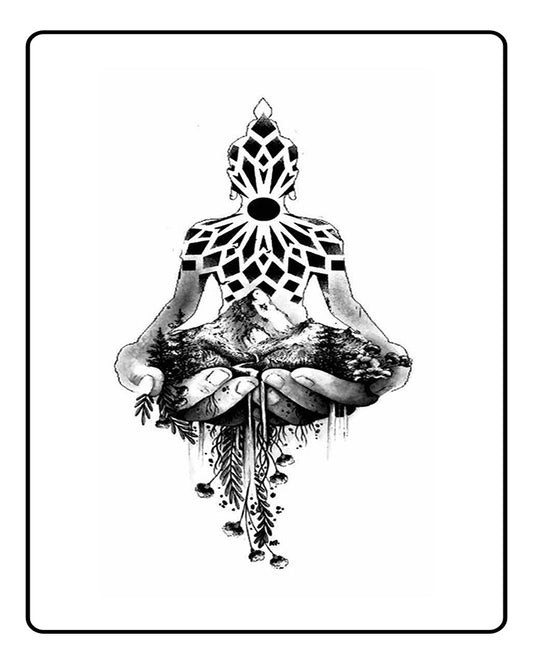 Spiritual Buddha Semi Permanent Tattoo