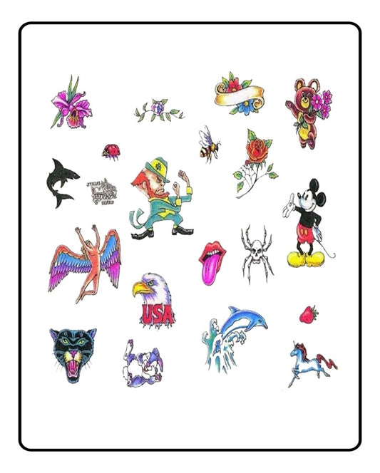 Cartoon Temporary Tattoo Bundle