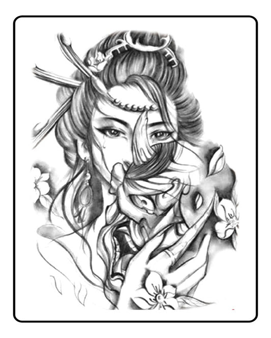 Two Faced Princess Temporary Tattoo